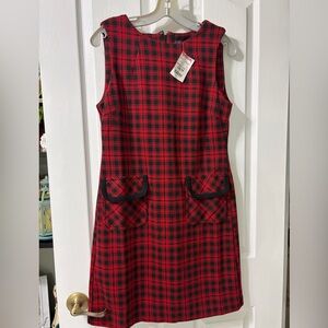 Tommy Hilfiger Red and Black Plaid Dress